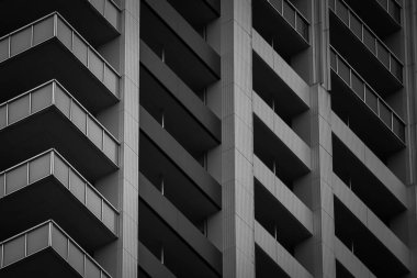 Bellow 'dan modern apartman manzarası.