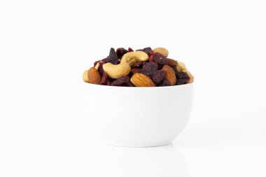 Dried fruit in a bowl clipart