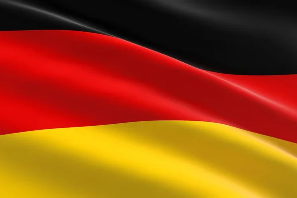 Flag Germany Illustration German Flag Waving — Stock Photo, Image