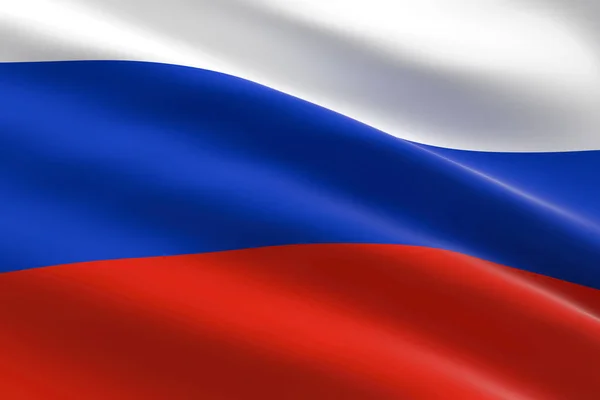 Flag Russia Illustration Russian Flag Waving — Stock Photo, Image