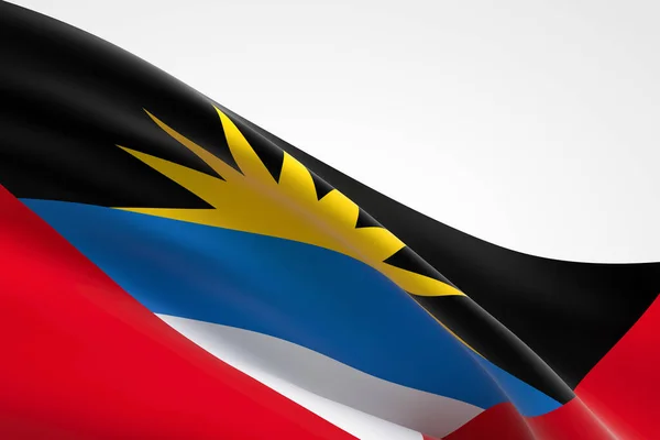 Render Antiguan Zászló Integetett — Stock Fotó