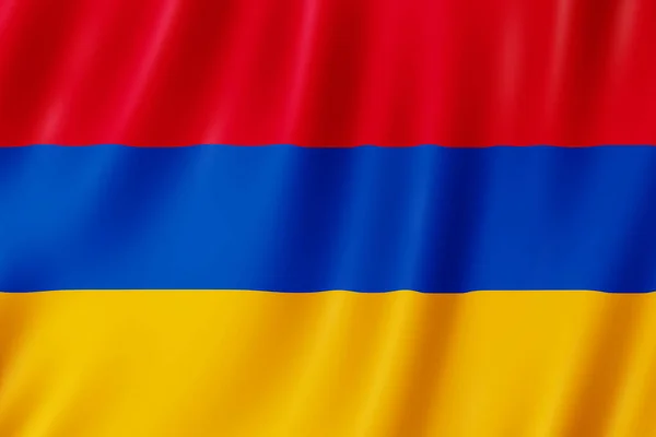 Bandera Armenia Ondeando Viento — Foto de Stock