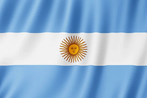 Bendera Argentina Melambai Dalam Angin — Stok Foto