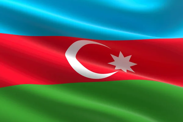 Azerbajdzjans Flagga Illustration Azerbajdzjans Flagga — Stockfoto