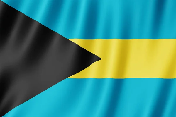 Bahamas Flagga Viftar Vinden — Stockfoto