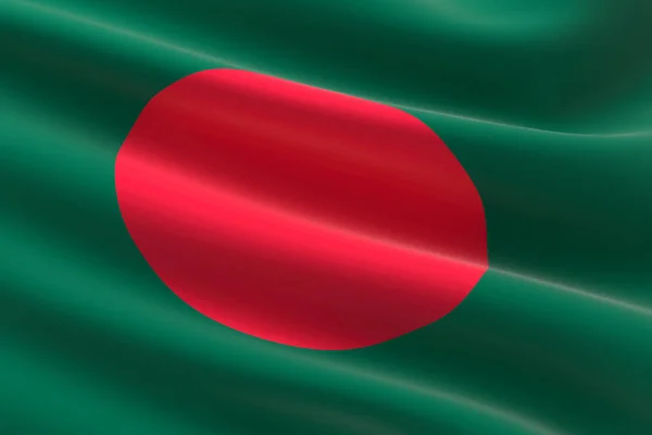 Bangladesh Flagga Illustration Bangladeshi Flaggan Viftar — Stockfoto