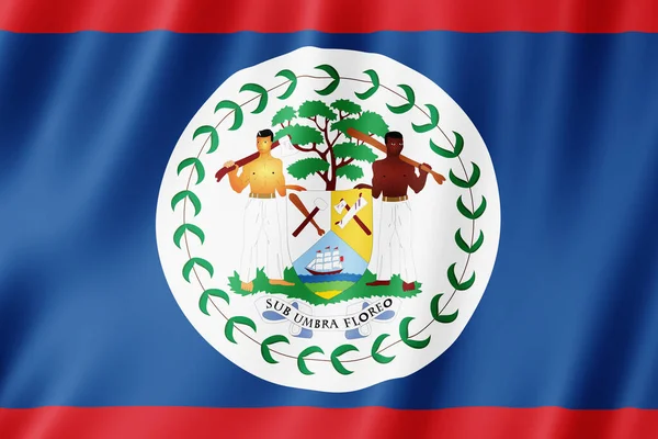 Прапор Белізу Махає Вітрі — стокове фото