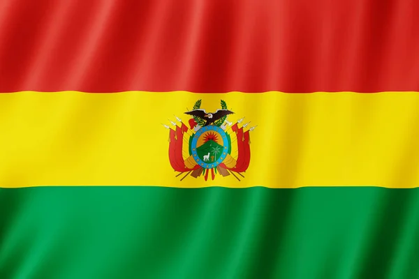 Bandeira Bolívia Acenando Vento — Fotografia de Stock