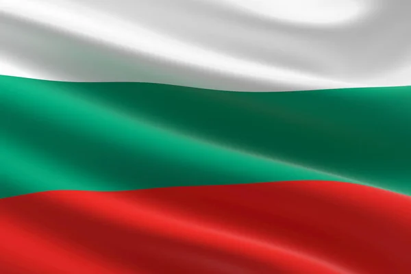 Flagge Bulgariens Illustration Der Schwenkenden Bulgarischen Flagge — Stockfoto