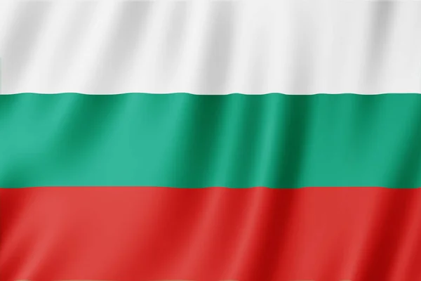 Bulgarien Flagge Weht Wind — Stockfoto