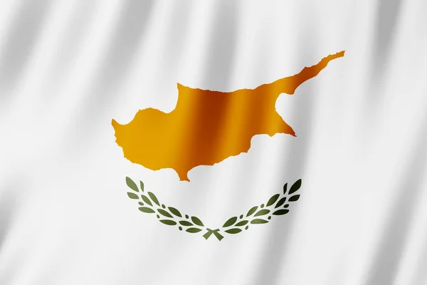 Cyprus Flag Waving Wind — Stock Photo, Image