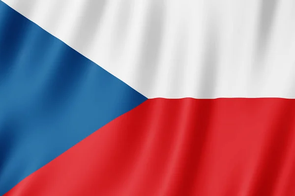 Czech Republic Flag Waving Wind — Stock Photo, Image