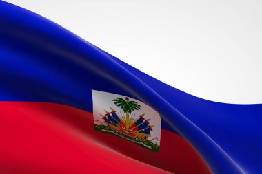 Haiti bayrağının 3D görüntüsü.