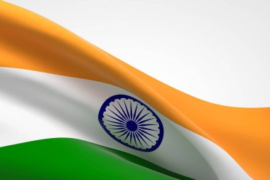 Hint bayrağının 3D görüntüsü.