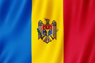 rüzgarda sallayarak moldova bayrağı.