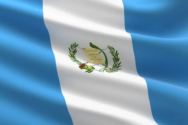 Flagge Guatemalas Illustration Der Schwenkenden Griechischen Flagge — Stockfoto