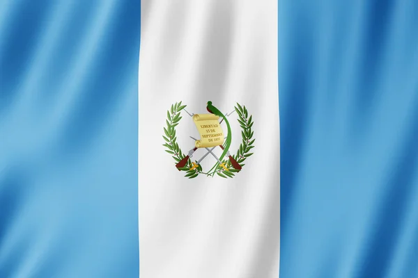 危地马拉国旗在风中摇曳 — 图库照片