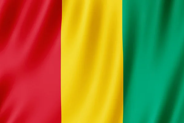 Guinea Flag Waving Wind — Stock Photo, Image