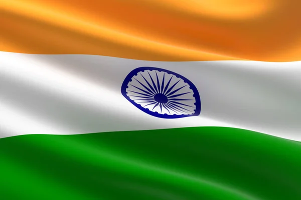 Flag India Illustration Indian Flag Waving — Stock Photo, Image