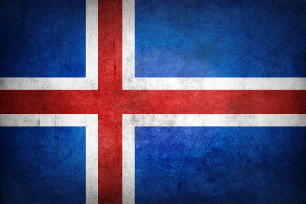 Bandera Islandia Con Textura Grunge —  Fotos de Stock