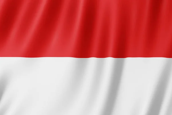Indonézia Zászló Integetett Szélben — Stock Fotó