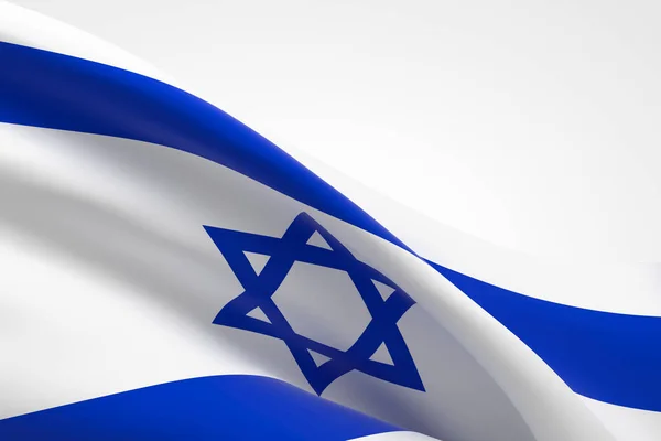 Render Israeli Flag Waving — Stock Photo, Image