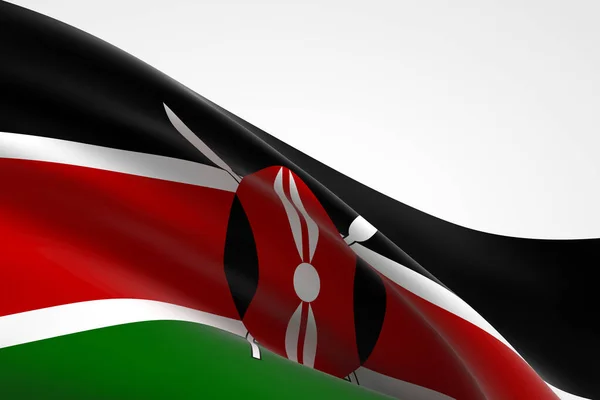 Darstellung Der Kenianischen Flagge — Stockfoto