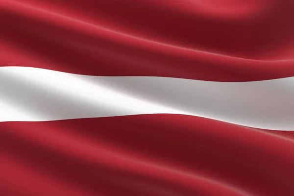 Flagge Lettlands Illustration Der Wehenden Lettischen Flagge — Stockfoto