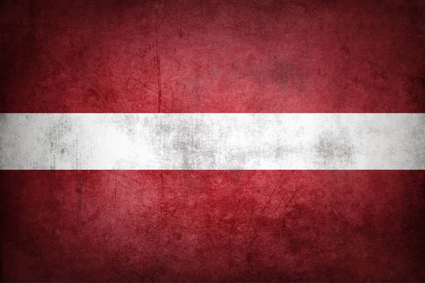 Lotyšsko Vlajka Grunge Texturou — Stock fotografie