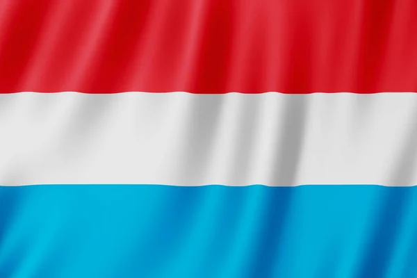 Luxemburger Flagge Weht Wind — Stockfoto