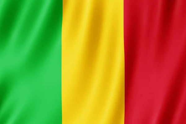 Bandeira Mali Acenando Vento — Fotografia de Stock