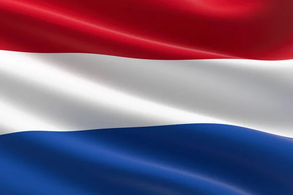 Flagge Der Niederlande Illustration Der Holländischen Flagge Die Weht — Stockfoto