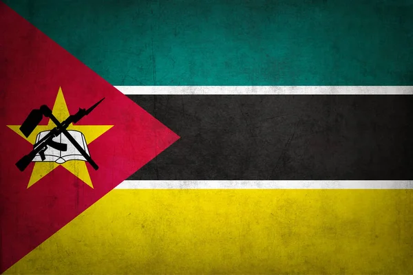 莫桑比克国旗 质地粗犷 — 图库照片