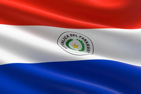 Прапор Парагваю Illuation Paraguayan Flag Waving — стокове фото
