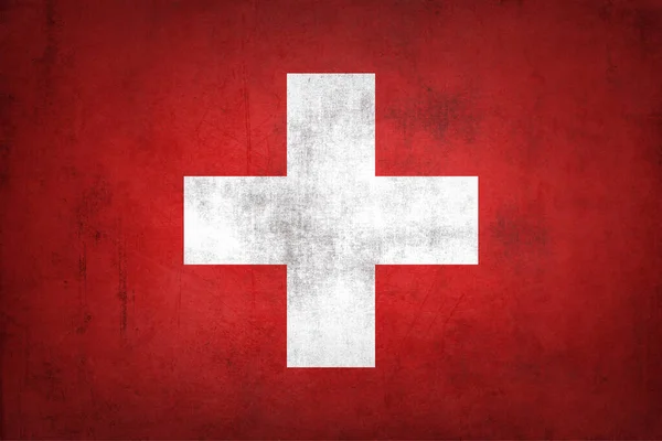 Flaga Szwajcarii Grunge Tekstur — Zdjęcie stockowe