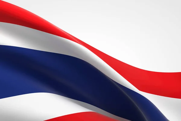 Weergave Van Thaise Vlag Zwaaiend — Stockfoto