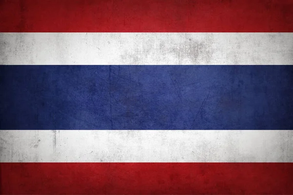 Bandera Tailandia Con Textura Grunge —  Fotos de Stock
