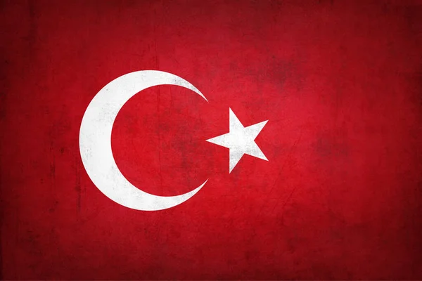 Bandiera Turchia Con Grunge Texture — Foto Stock