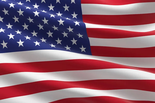 Amerikas Förenta Staters Flagga Illustration Usa Flagga Viftar — Stockfoto