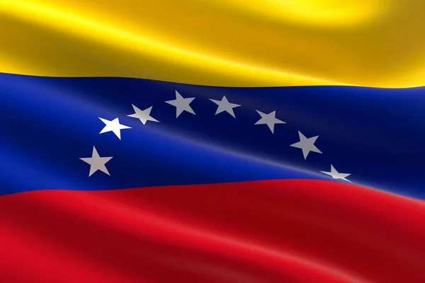 Vlag Van Venezuela Illustratie Van Venezolaanse Vlag Zwaaiend — Stockfoto