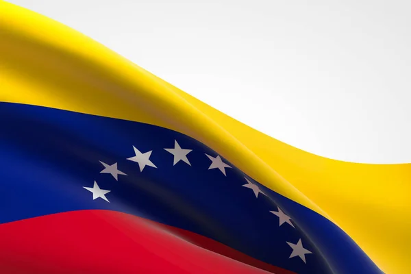 Weergave Van Venezolaanse Vlag Zwaaiend — Stockfoto