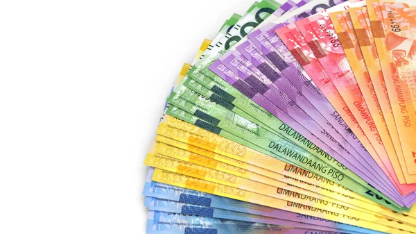 Filipin Peso para birimi notları çoklu değerleri göstererek çoğaldı