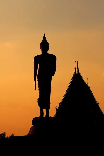 Silhouette of Thai style buddha — Stock Photo, Image