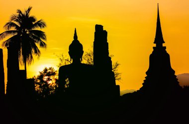 Tayland, sukhotha Buda, günbatımı