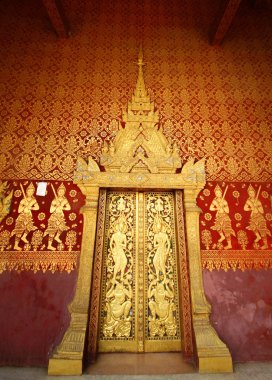 Budist tapınağı kapı Laos