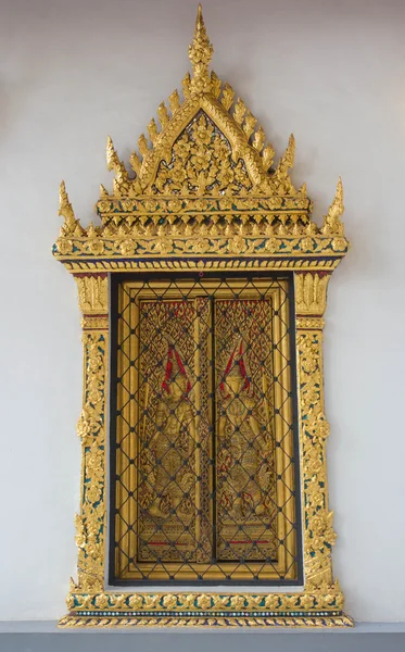 Тайський буддійський храм вікно — стокове фото