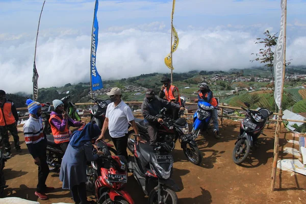 Magelang Endonezya Ekim Dağ Yamacının Kırsal Kesimlerinde Inşa Etmenin Güzelliği — Stok fotoğraf