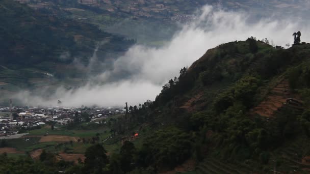 Toeristische Bestemmingen Het Dieng Plateau Centraal Java Zie Het Landelijke — Stockvideo
