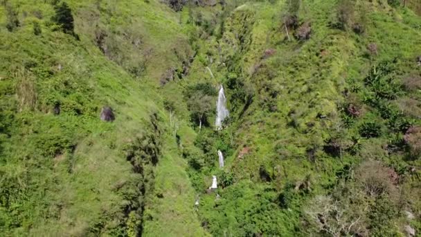 Cascade Aérienne Sur Ringgit Mountain Java Est Vue Sur Cascade — Video
