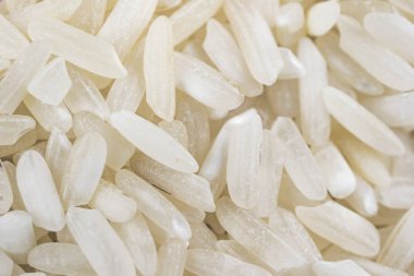 Beyaz pilavın makro fotoğrafı. arkaplan veya doku